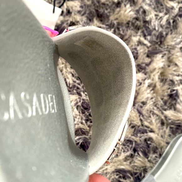 Casadei Crystal-Embellished Pool Slides Size 38IT or 8US - Picture 12 of 13